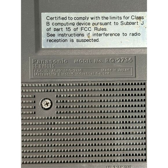 Panasonic RQ-2736 Slim Line portable cassette tape recorder - Picture 4 of 6